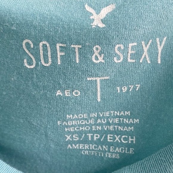 AEO Soft & Sexy T with Eagle - Light Blue - Picture 3 of 6